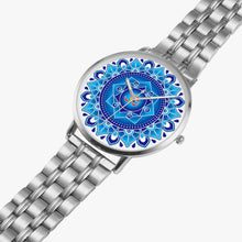 Load image into Gallery viewer, 273.Blue Mandala Steel Strap Quartz watch