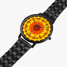 Load image into Gallery viewer, Sun Fire Mandala Steel Strap Quartz watch