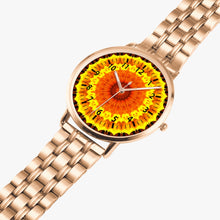Load image into Gallery viewer, Sun Fire Mandala Steel Strap Quartz watch