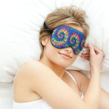 Load image into Gallery viewer, Good Vibes Only Blue Tie Dye Sleeping Eye Mask