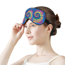 Load image into Gallery viewer, Good Vibes Only Blue Tie Dye Sleeping Eye Mask