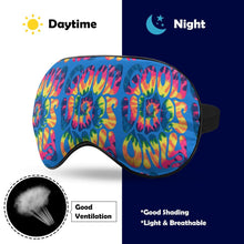 Load image into Gallery viewer, Good Vibes Only Blue Tie Dye Sleeping Eye Mask