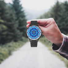 Load image into Gallery viewer, 273.Blue Mandala Steel Strap Quartz watch