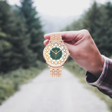 Load image into Gallery viewer, Emerald Gold Steel Strap Quartz Watch