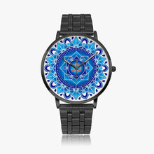 Load image into Gallery viewer, 273.Blue Mandala Steel Strap Quartz watch