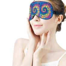Load image into Gallery viewer, Good Vibes Only Blue Tie Dye Sleeping Eye Mask