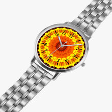 Load image into Gallery viewer, Sun Fire Mandala Steel Strap Quartz watch