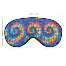 Load image into Gallery viewer, Good Vibes Only Blue Tie Dye Sleeping Eye Mask