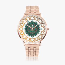 Load image into Gallery viewer, Emerald Gold Steel Strap Quartz Watch
