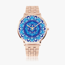 Load image into Gallery viewer, 273.Blue Mandala Steel Strap Quartz watch