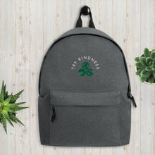 Load image into Gallery viewer, Try Kindness Embroidered Backpack