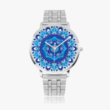 Load image into Gallery viewer, 273.Blue Mandala Steel Strap Quartz watch