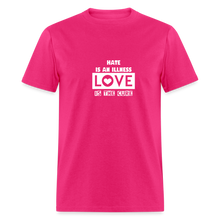 Load image into Gallery viewer, LOVE IS THE CURE Unisex Classic T-Shirt - fuchsia