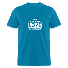 Load image into Gallery viewer, LOVE IS THE CURE Unisex Classic T-Shirt - turquoise