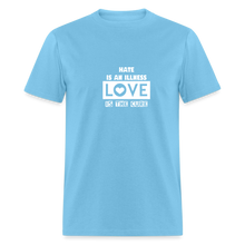 Load image into Gallery viewer, LOVE IS THE CURE Unisex Classic T-Shirt - aquatic blue