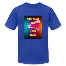 Load image into Gallery viewer, MAKE PEACE Unisex Jersey T-Shirt - royal blue