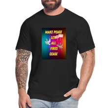 Load image into Gallery viewer, MAKE PEACE Unisex Jersey T-Shirt - black
