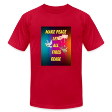 Load image into Gallery viewer, MAKE PEACE Unisex Jersey T-Shirt - red