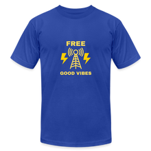 Load image into Gallery viewer, Free Good Vibes Unisex Jersey T-Shirt - royal blue