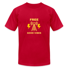 Load image into Gallery viewer, Free Good Vibes Unisex Jersey T-Shirt - red