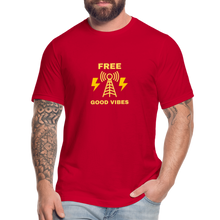 Load image into Gallery viewer, Free Good Vibes Unisex Jersey T-Shirt - red