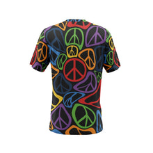 Load image into Gallery viewer, PEACE AND LOVE ALL OVER TEE SHIRT