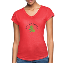 Load image into Gallery viewer, Women's Tri-Blend V-Neck T-Shirt - heather red