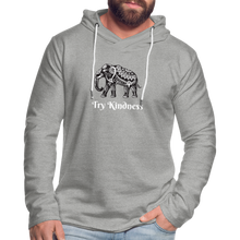 Load image into Gallery viewer, Mandala Elephant Unisex Lightweight Terry Hoodie - heather gray