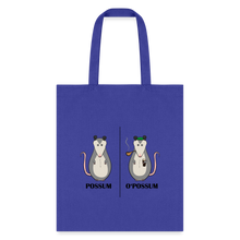 Load image into Gallery viewer, POSSUM OPOSSUM Tote Bag - royal blue