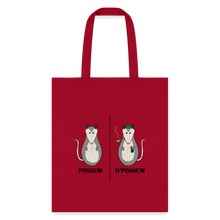 Load image into Gallery viewer, POSSUM OPOSSUM Tote Bag - red
