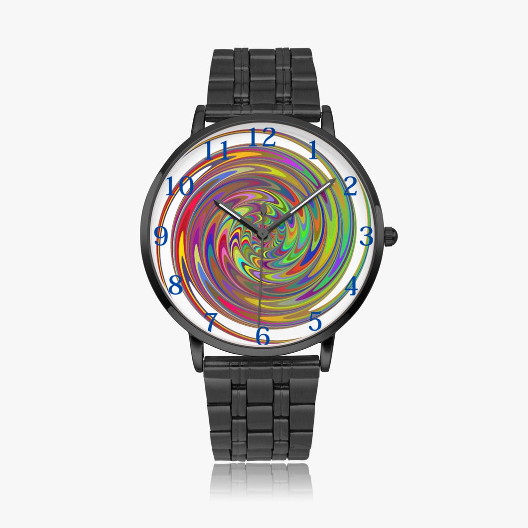 Color Spiral Steel Strap Quartz watch