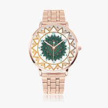 Load image into Gallery viewer, Emerald Gold Steel Strap Quartz Watch
