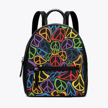 Load image into Gallery viewer, Peace Sign Unisex Synthetic PU Leather Backpack
