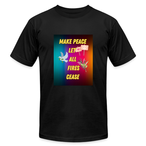MAKE PEACE Unisex Jersey T-Shirt - black
