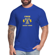 Load image into Gallery viewer, Free Good Vibes Unisex Jersey T-Shirt - royal blue
