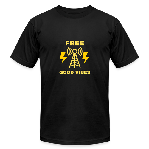 Free Good Vibes Unisex Jersey T-Shirt - black