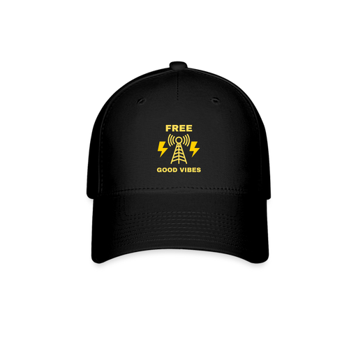 Free Good Vibes Baseball Cap - black