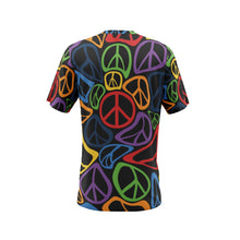 Load image into Gallery viewer, PEACE AND LOVE ALL OVER TEE SHIRT
