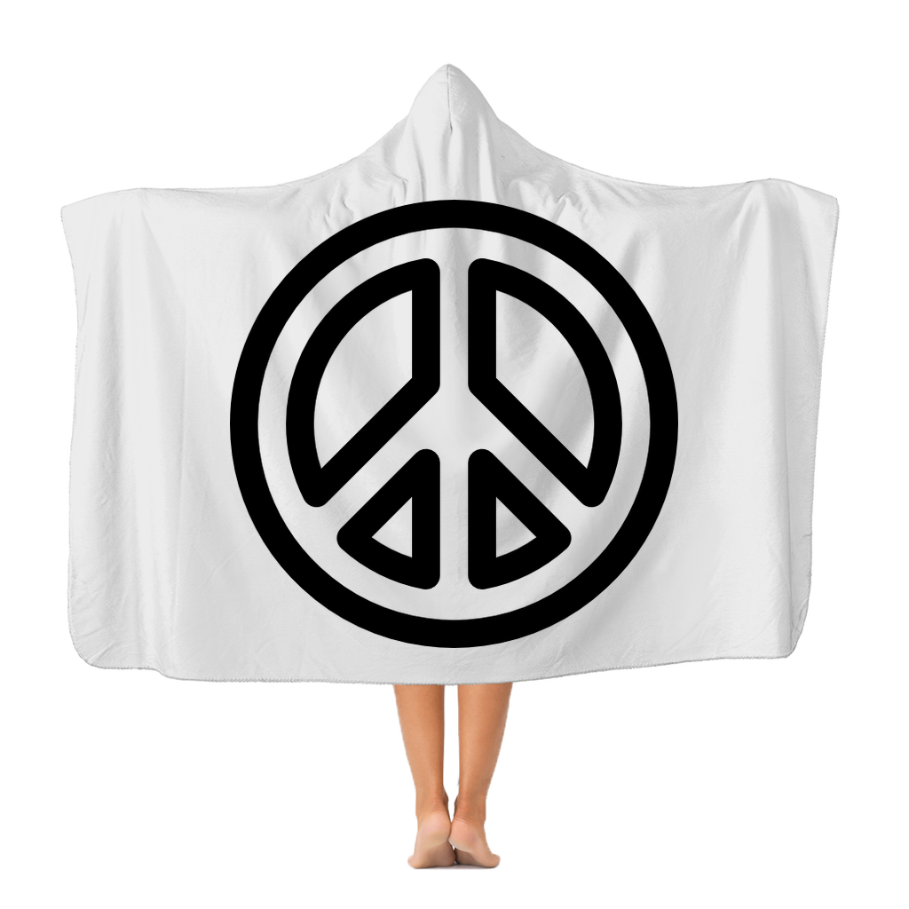 Peace Symbol Adult Hooded Blanket