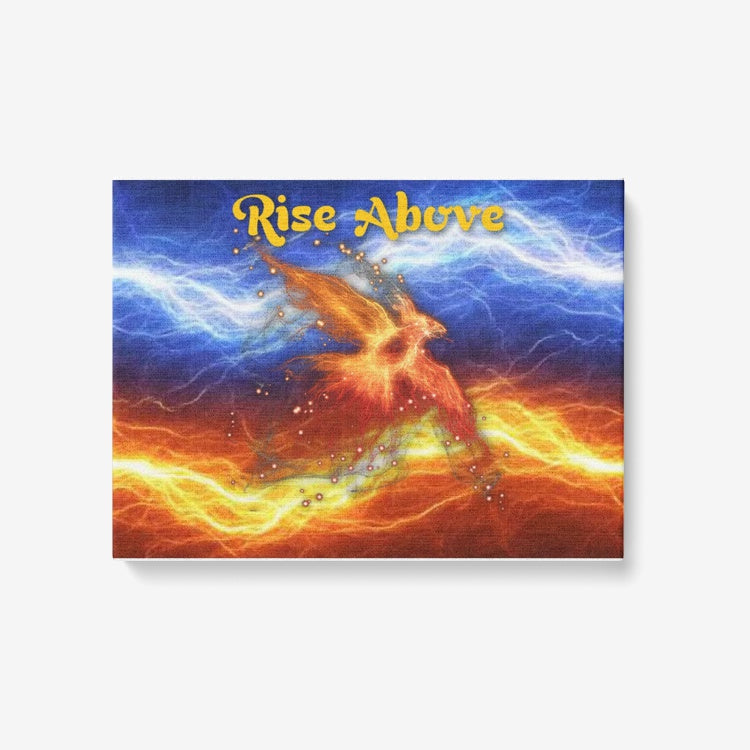 Rise Above 1 Piece Canvas Wall Art for Living Room - Framed Ready to Hang 24