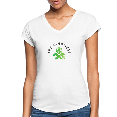 Women's Tri-Blend V-Neck T-Shirt - white