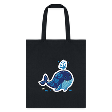 Load image into Gallery viewer, HAPPY WHALE Tote Bag - black
