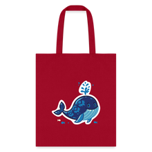 Load image into Gallery viewer, HAPPY WHALE Tote Bag - red

