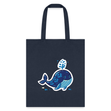 Load image into Gallery viewer, HAPPY WHALE Tote Bag - navy
