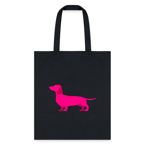 DACHSHUND Tote Bag - black